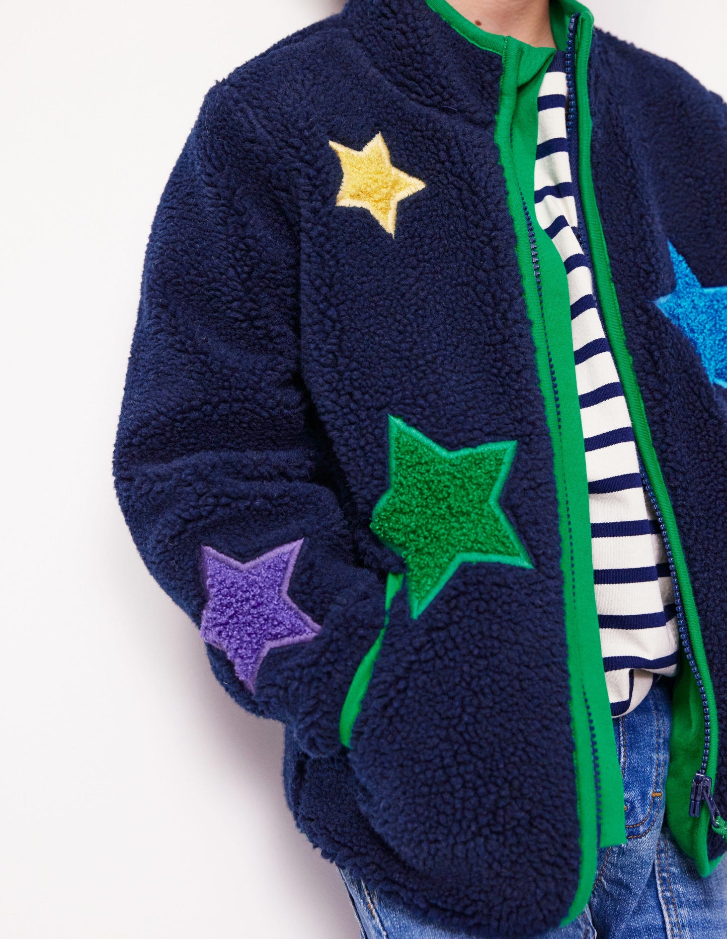 Cosy Borg Jacket -College Navy Star