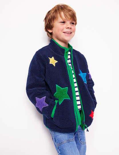 Cosy Borg Jacket -College Navy Star