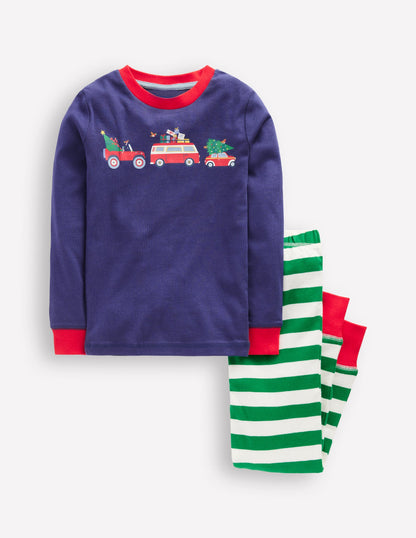 Snug Long John Pyjamas -Christmas Cars