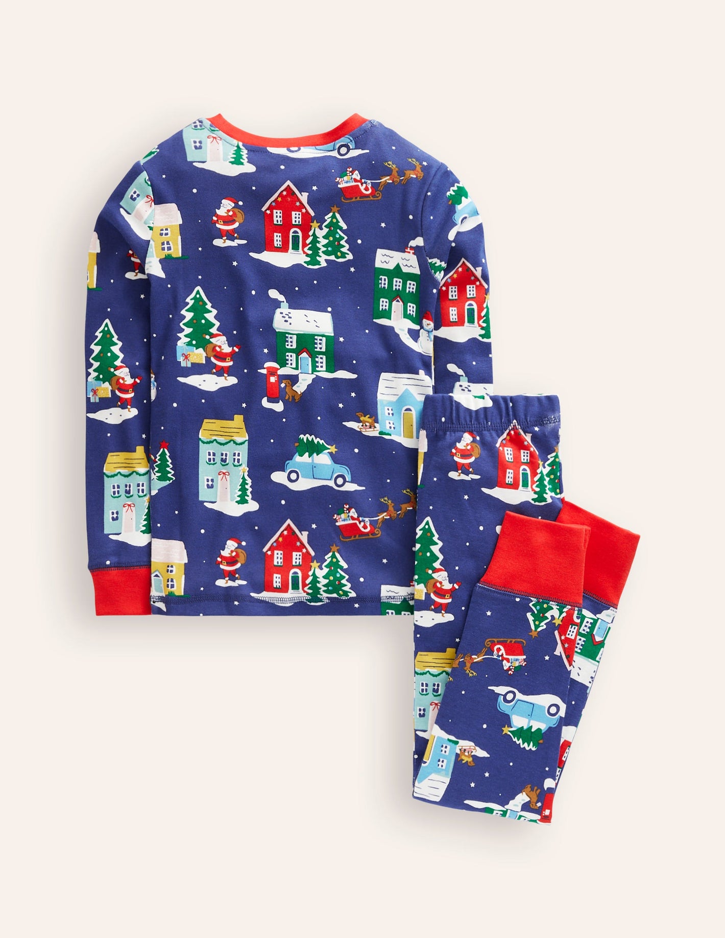 Snug Long John Pyjamas-Christmas Houses