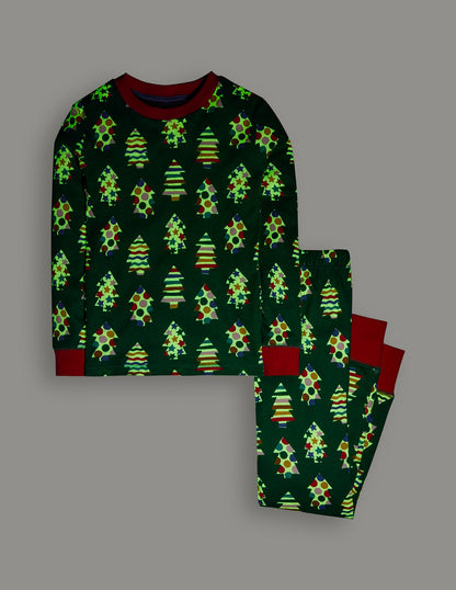 Snug Glow-In-The-Dark Pyjamas -Christmas Trees