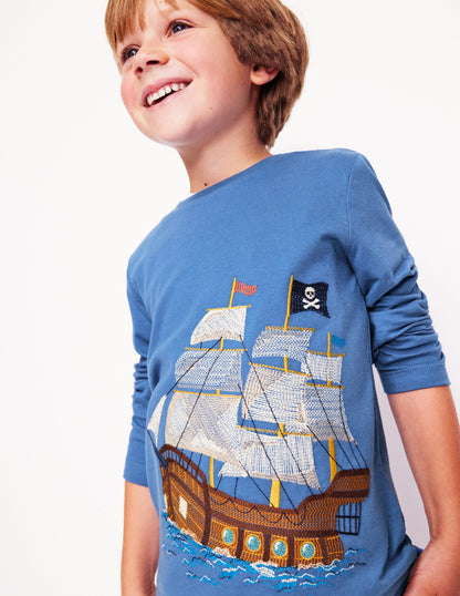 Superstitch T-shirt -Bluejay Pirate ship