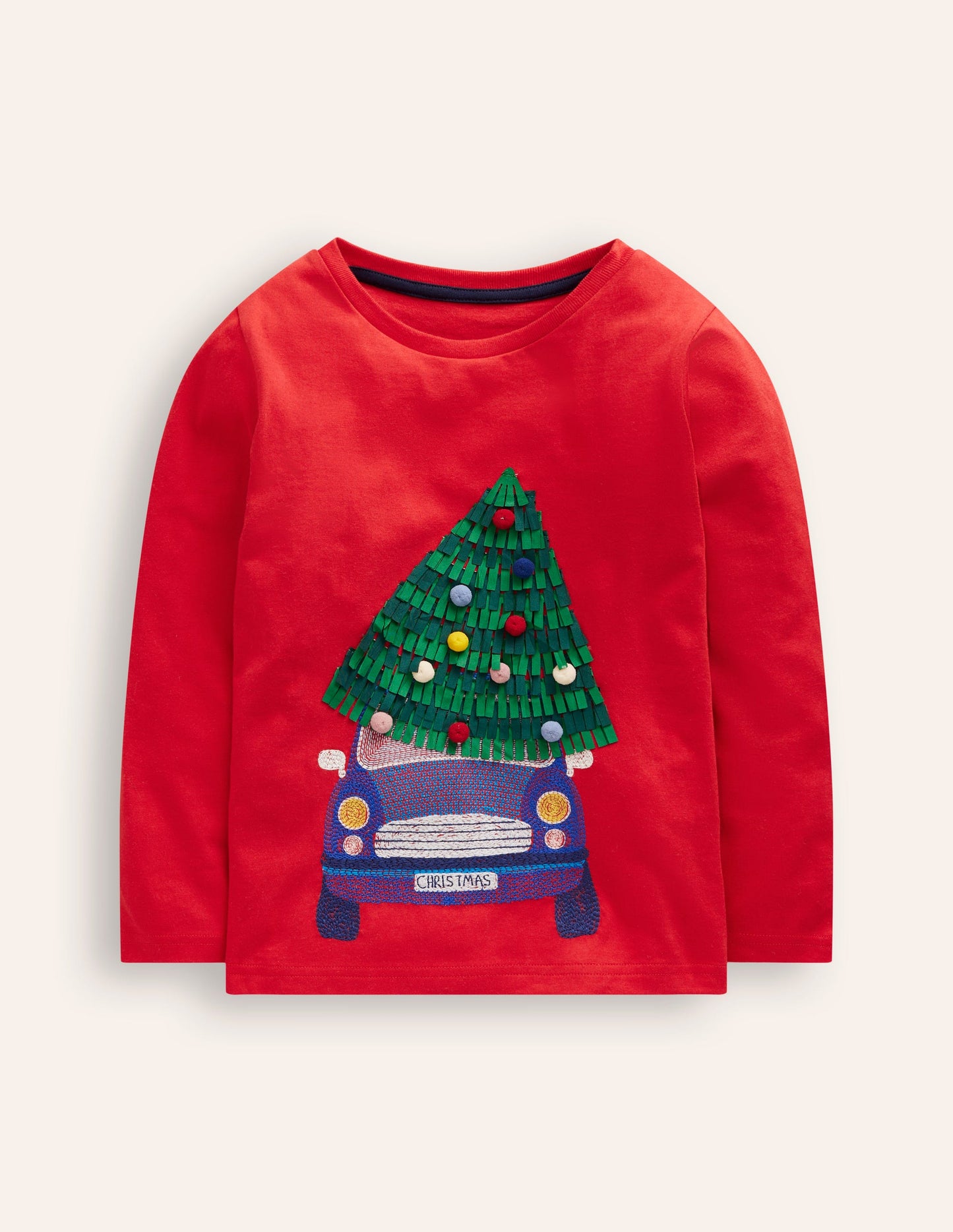 Superstitch T-shirt -Poppy Red Christmas Car