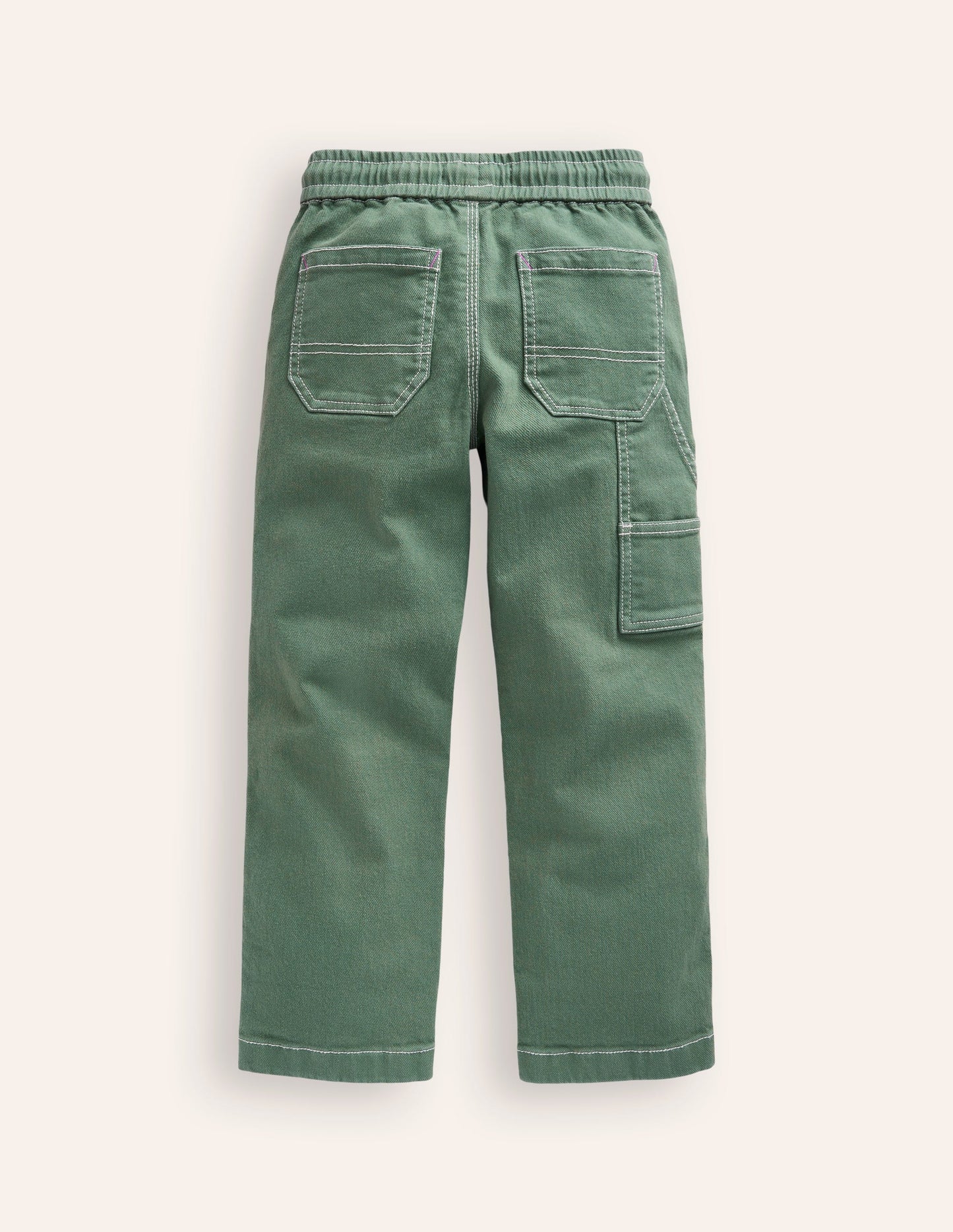 Pull-On Pocket Trousers-Spruce Green