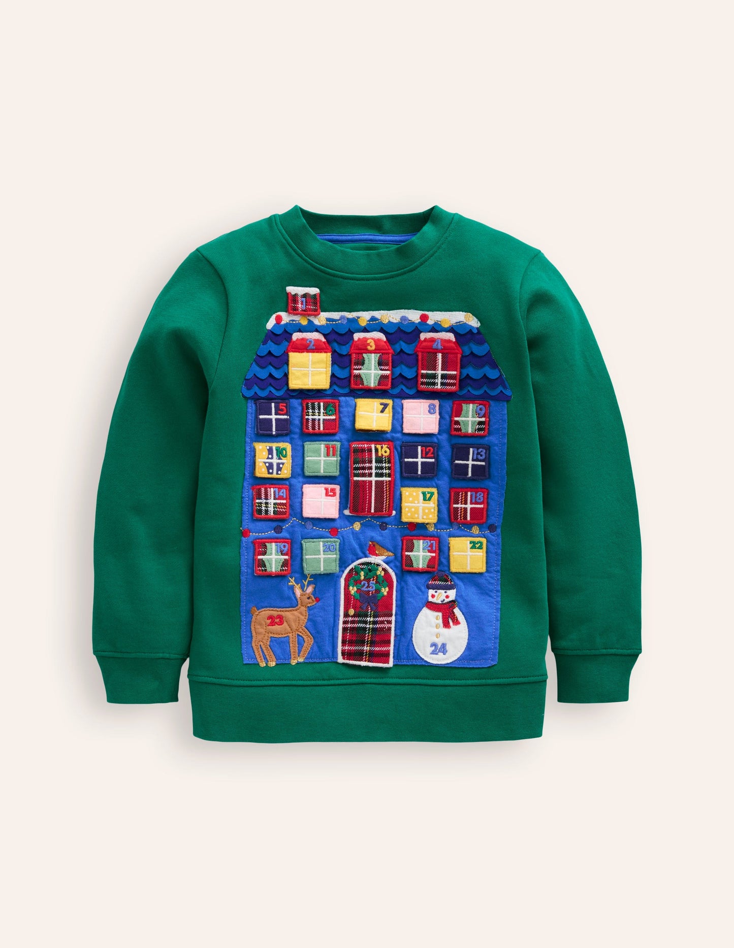 Advent Calendar Sweatshirt-Jewel Green Advent