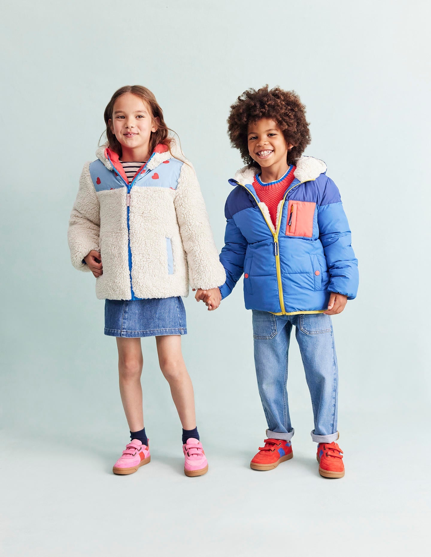 Reversible Cosy Borg Coat-Bluejay