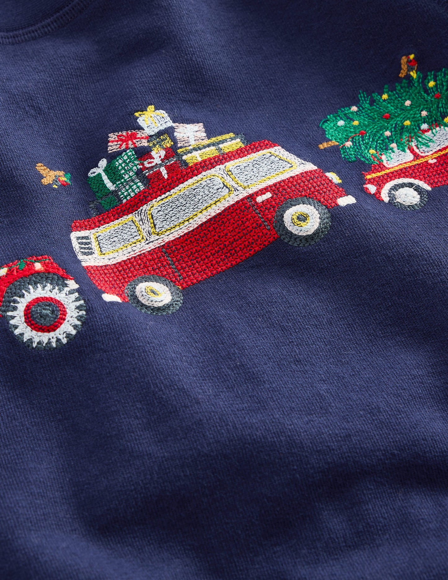 Cosy Festive Sweatshirt -College Navy Cars