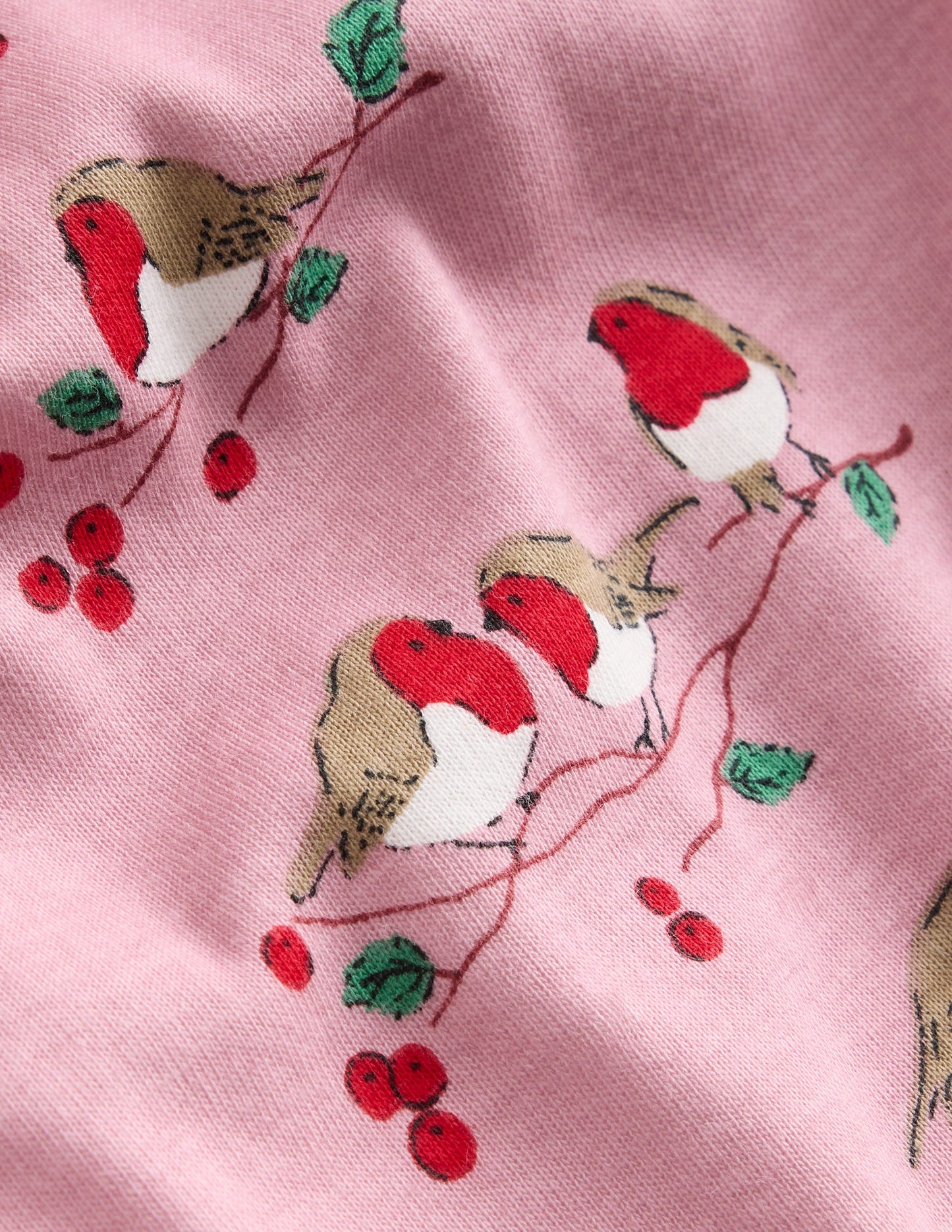 Snug Long John Pyjamas-Rose Robins