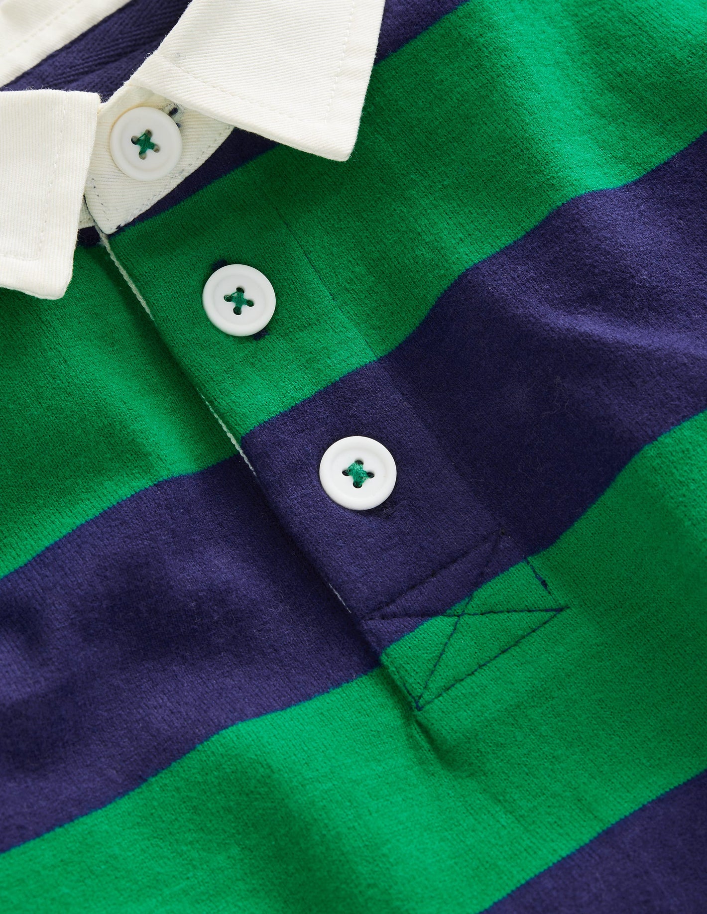 Classic Rugby Shirt-College Navy/ Highland Green