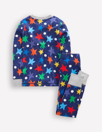 Snug Glow-In-The-Dark Pyjamas -Starboard Blue Stars