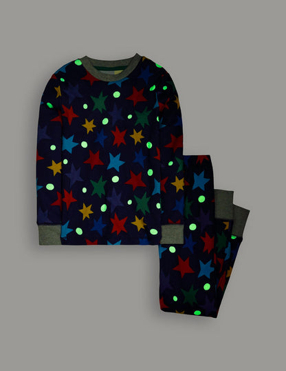 Snug Glow-In-The-Dark Pyjamas -Starboard Blue Stars