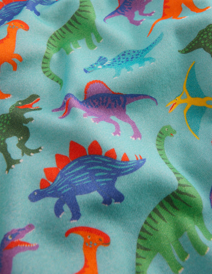 Snug Twin Pack Pyjamas-Blue Dinos and Green Stripe