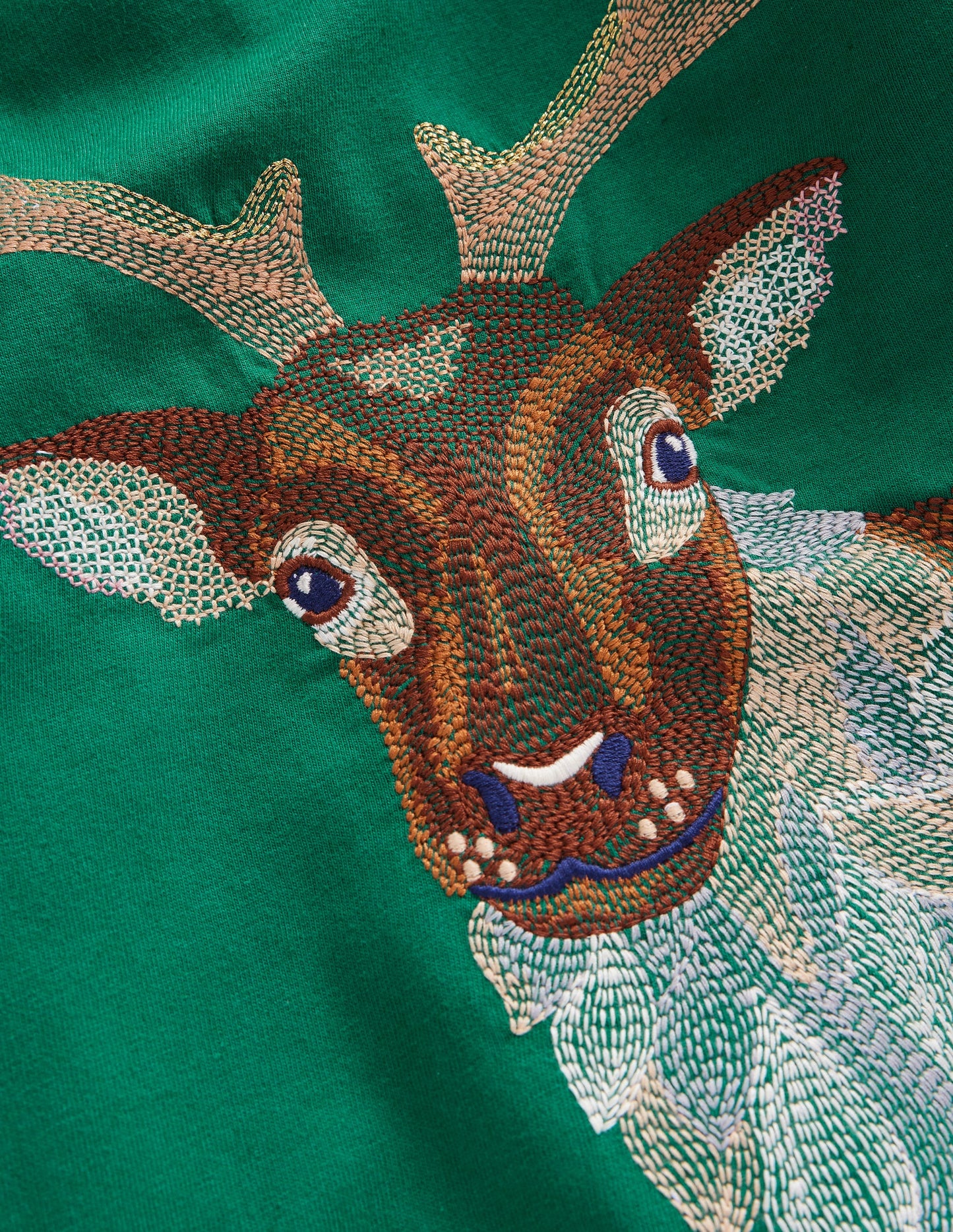 Superstitch T-shirt -Jewel Green Reindeer