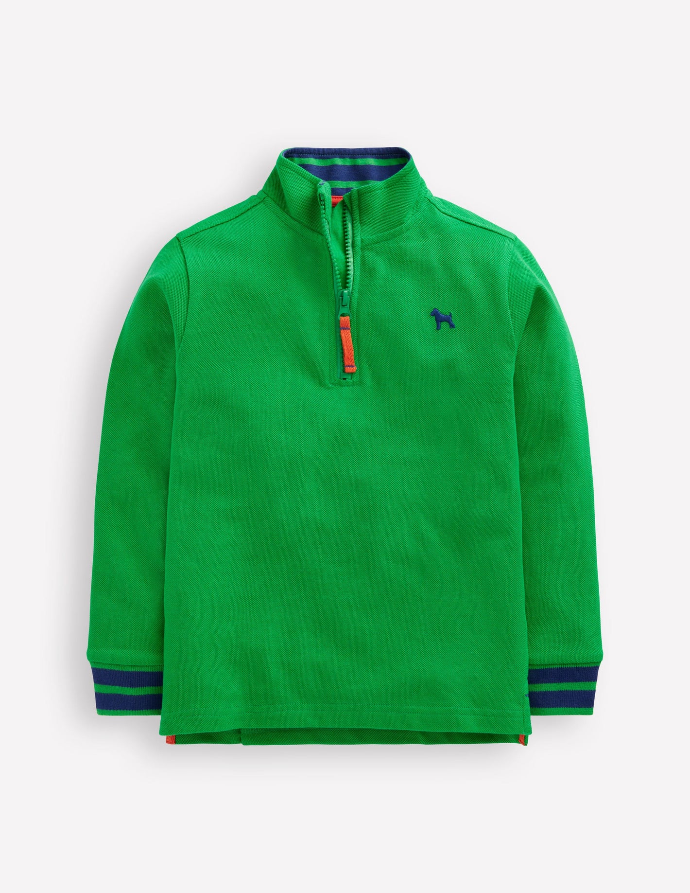 Pique Polo Half Zip -Sapling Green