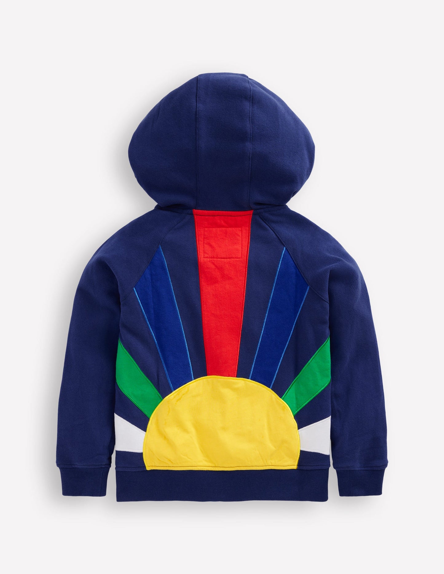 Rainbow Zip-Up Hoodie -Starboard Blue Sun Back