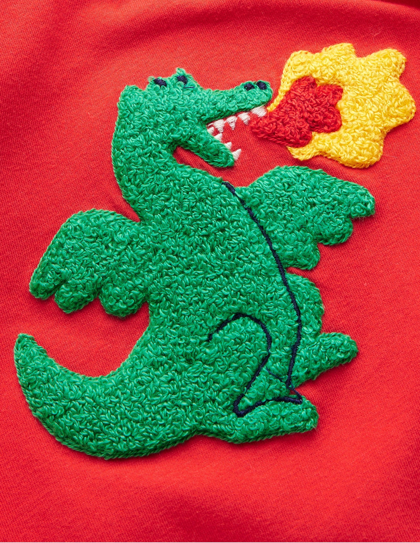 Short Sleeve Bouclé T-shirt-Jam Red Dragons