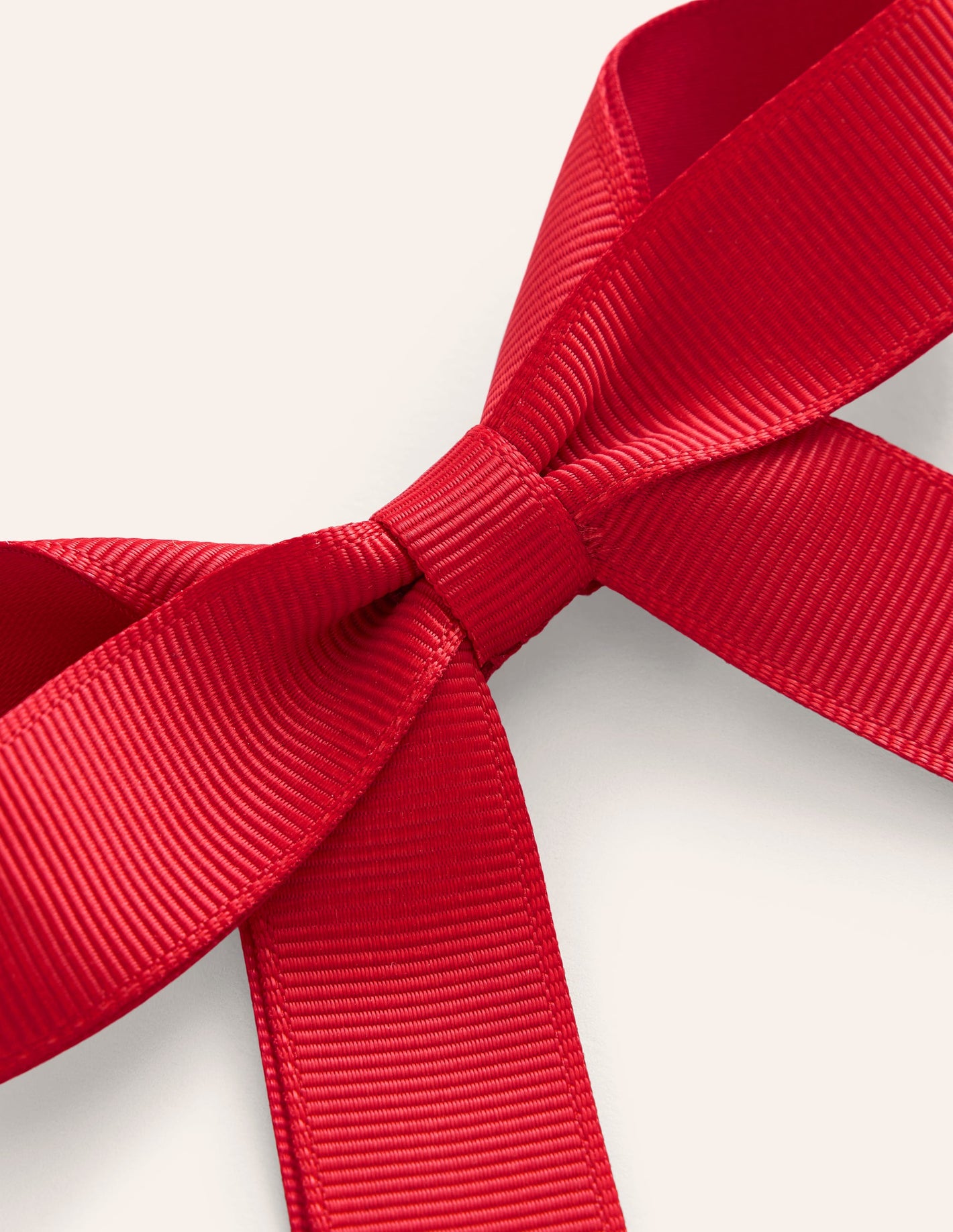 Grosgrain Hair Bow-Poppy Red