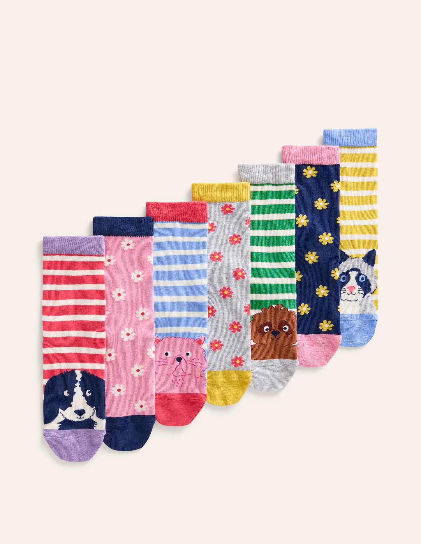 Socks 7 Pack-Multi Floral Pets