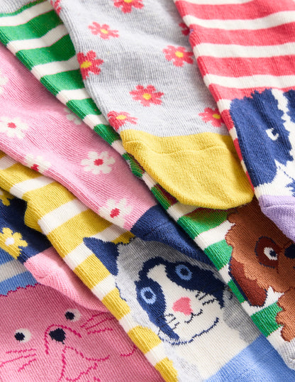 Socks 7 Pack-Multi Floral Pets