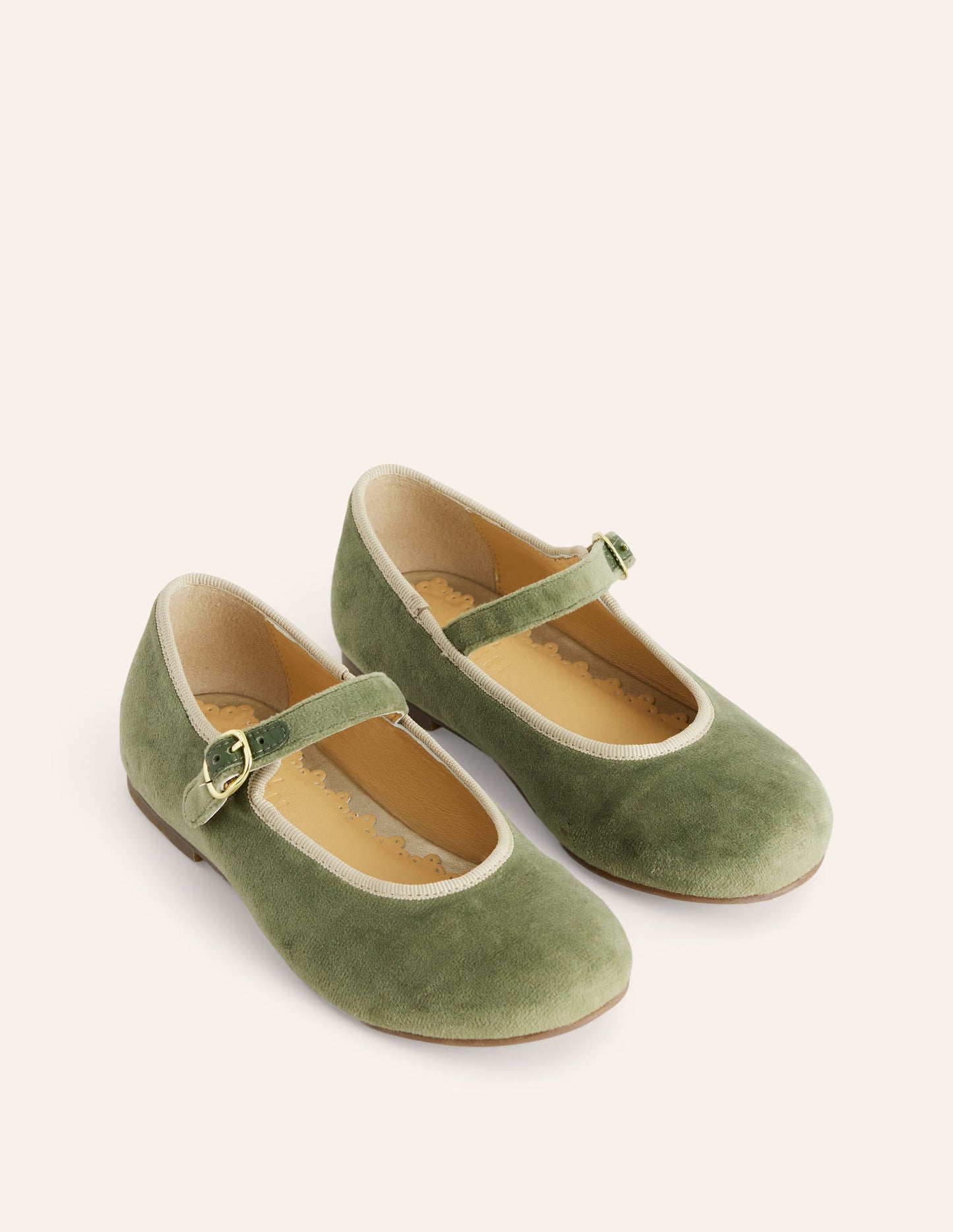 Velvet Mary Janes-Leaf Green