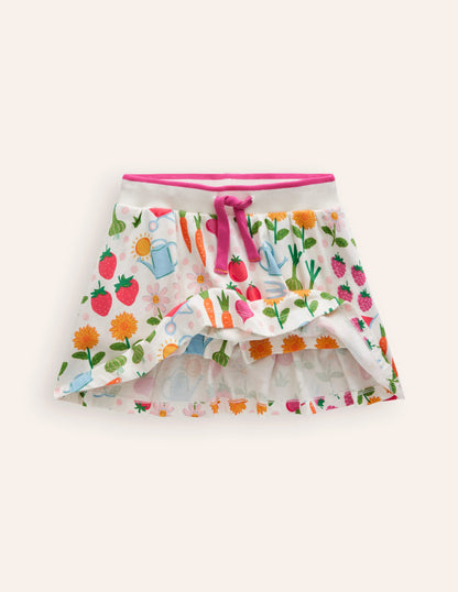 Printed Jersey Skort-Multi Grow Your Own