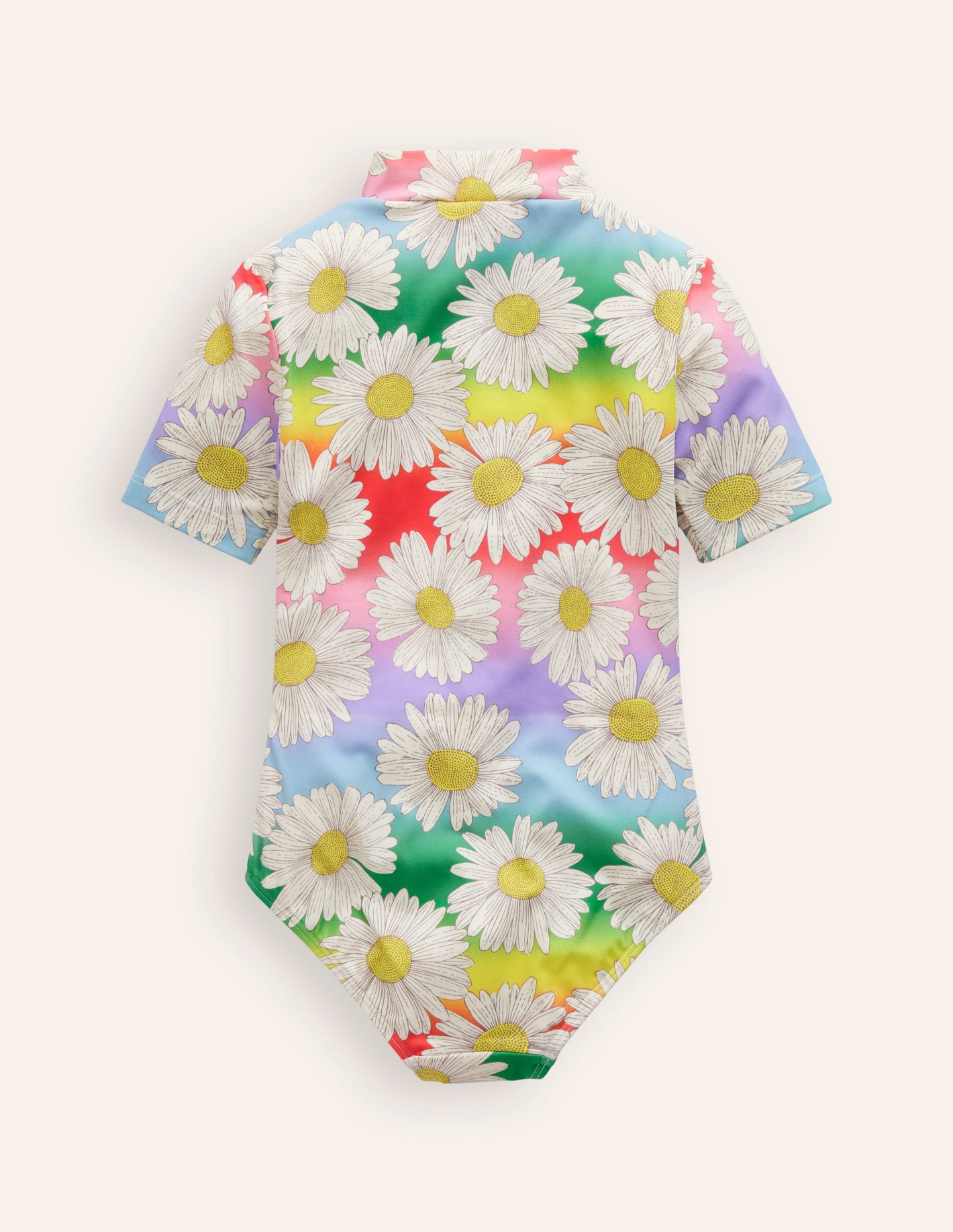 Short-sleeved Swimsuit-Multi Ombre Daisy