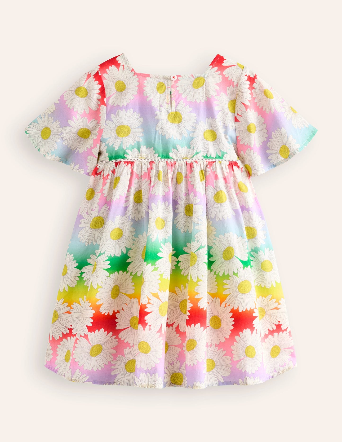 Lightweight Holiday Dress-Multi Ombre Daisy