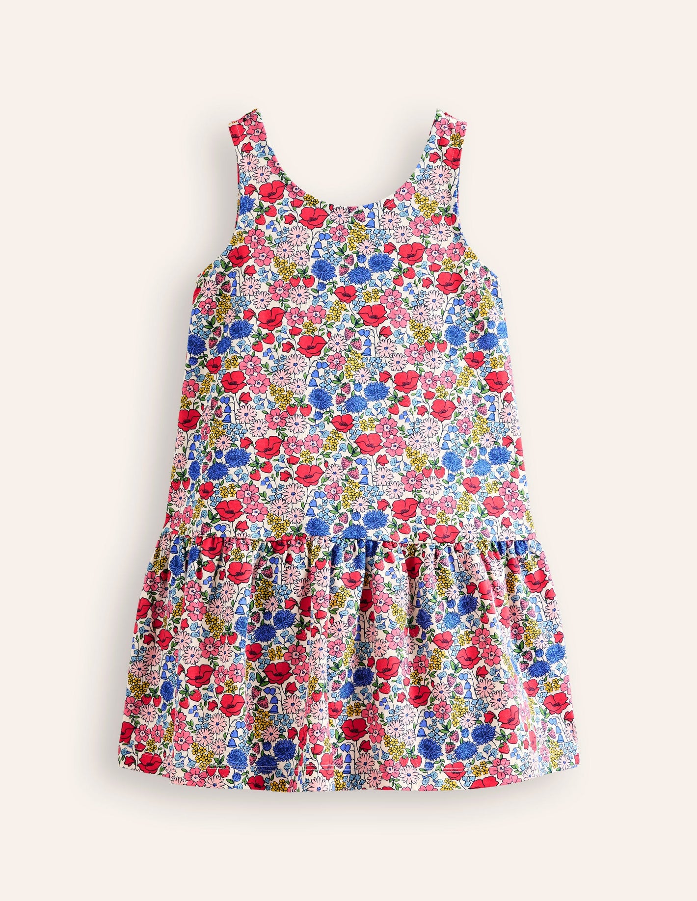 Strappy Drop Waist Dress-Multi Flowerbed