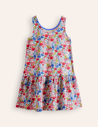 Strappy Drop Waist Dress-Multi Flowerbed