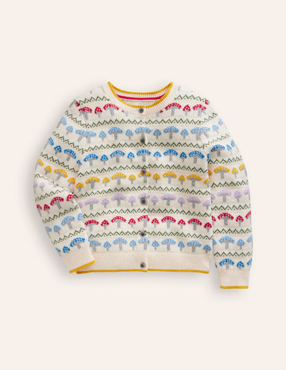 Edie Fair Isle Cardigan -Ecru Toadstool Fair Isle