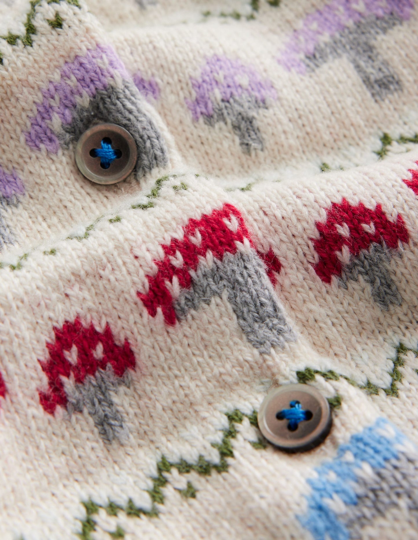 Edie Fair Isle Cardigan -Ecru Toadstool Fair Isle