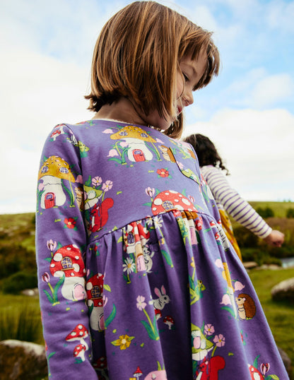 Long-Sleeved Fun Jersey Dress -Starboard Toadstool Village