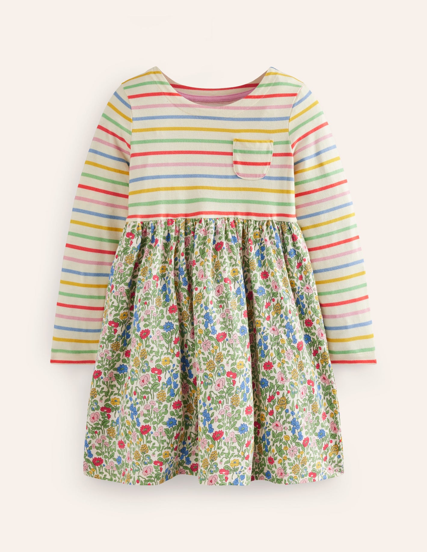 Hotchpotch Jersey Dress-Multi Meadow Floral