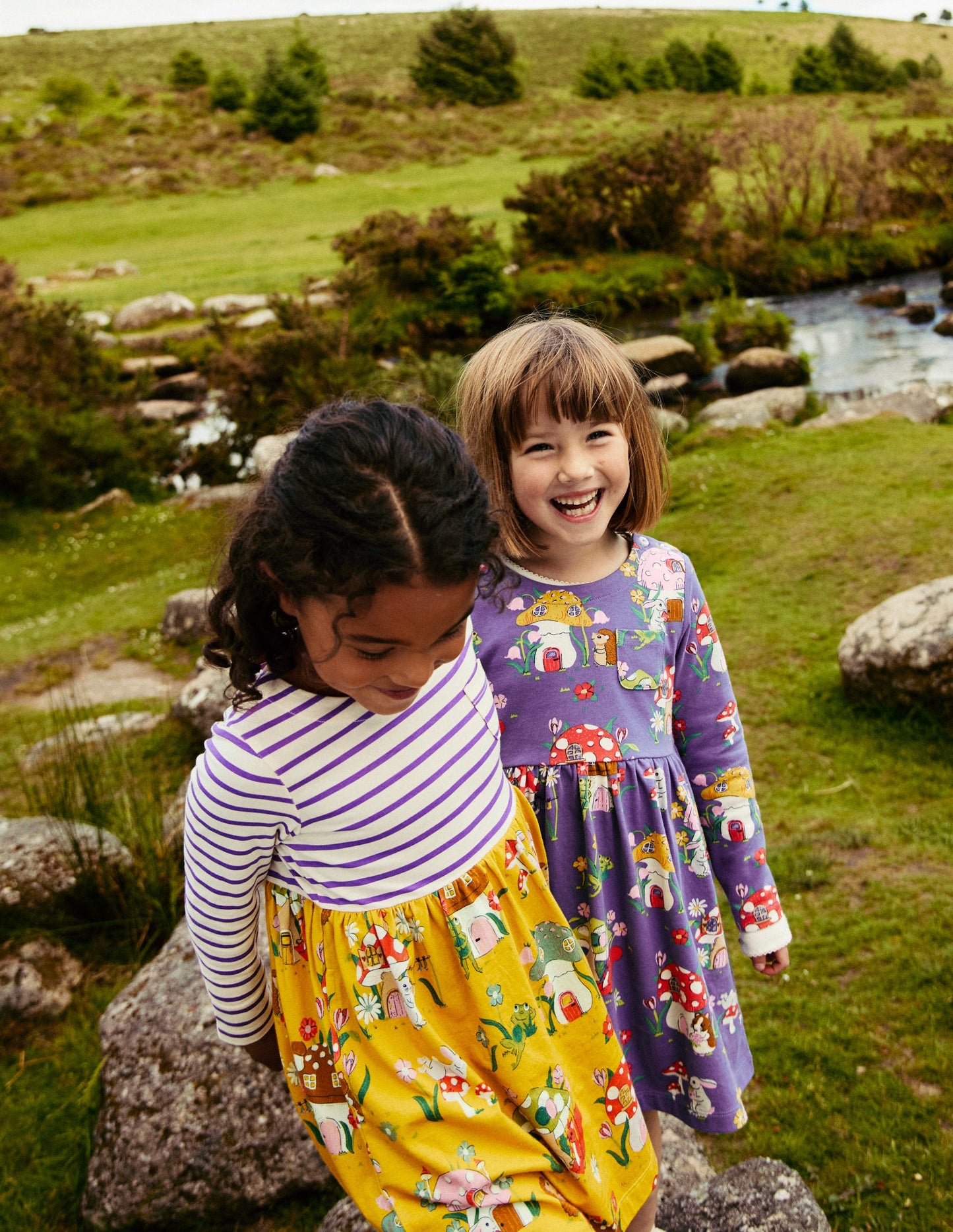 Hotchpotch Jersey Dress -Honeycomb Toadstool Village