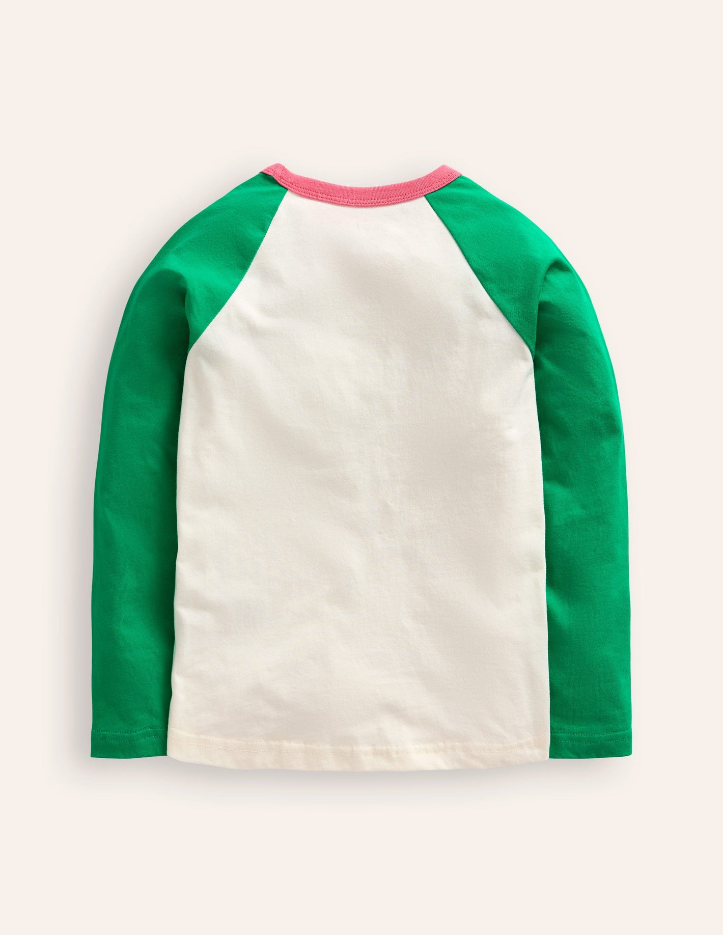 Colourblock Raglan T-shirt-Topaz Green Multi Hearts