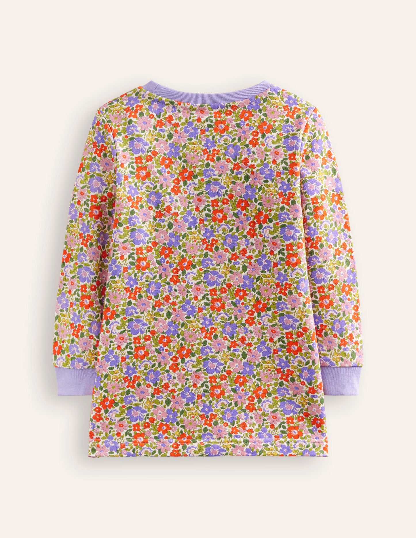 Appliqué Bag Tunic -Aster Purple Flowerbed Pumpkin