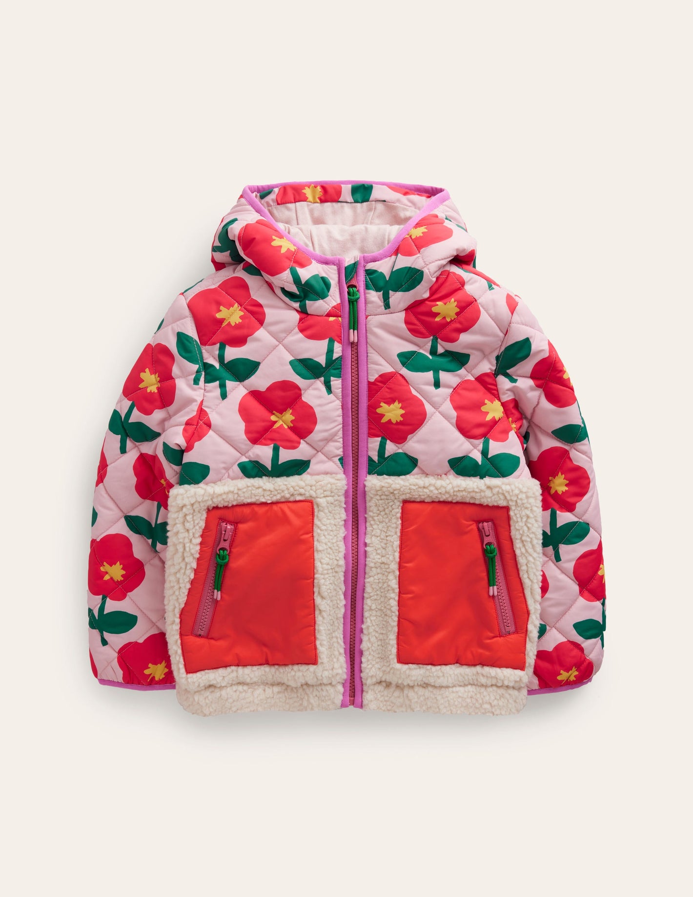 Annabelle Borg Mix Jacket-Vintage Pink Cut Out Flower