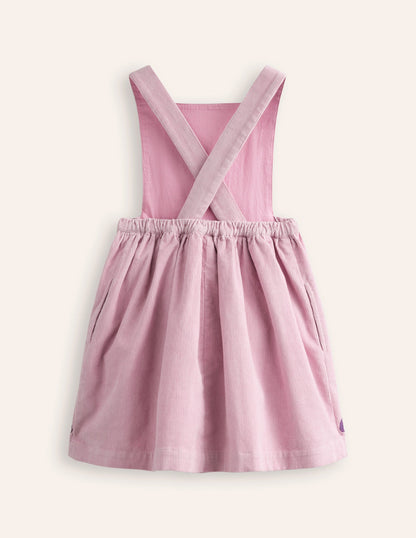 Lucilla Pinafore Dress-Mauve Mist Pumpkin Cats