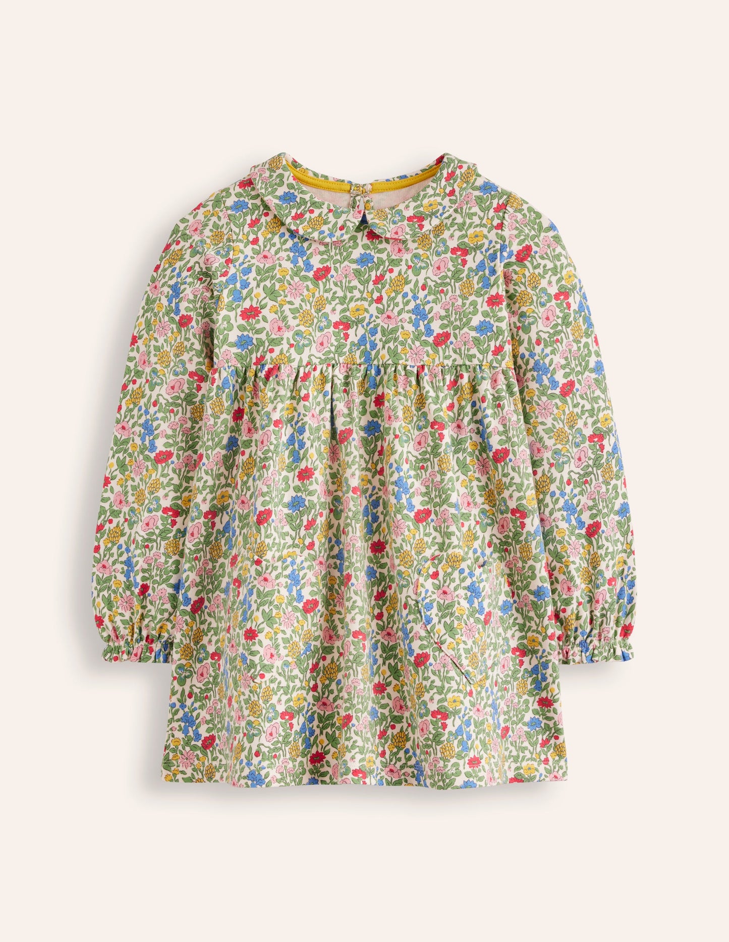 Collared Tunic-Multi Meadow Floral