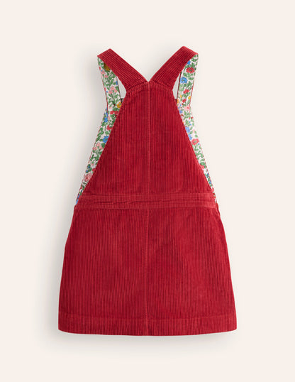 Dungaree Dress-Conker Brown Cord