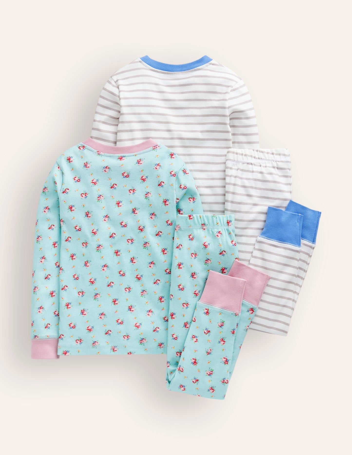 Twin Pack Snug Pyjamas-Spearmint Bouquet