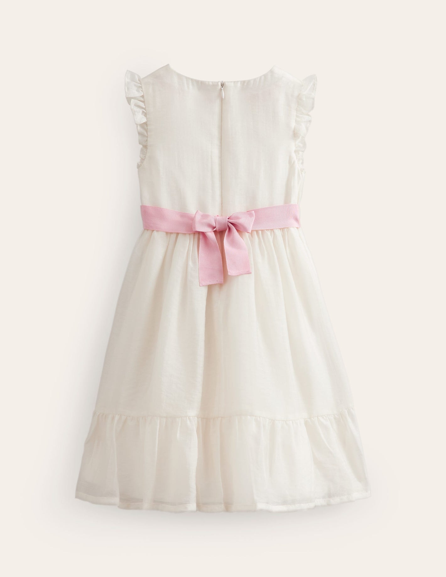 Flutter Organza Dress-Ivory