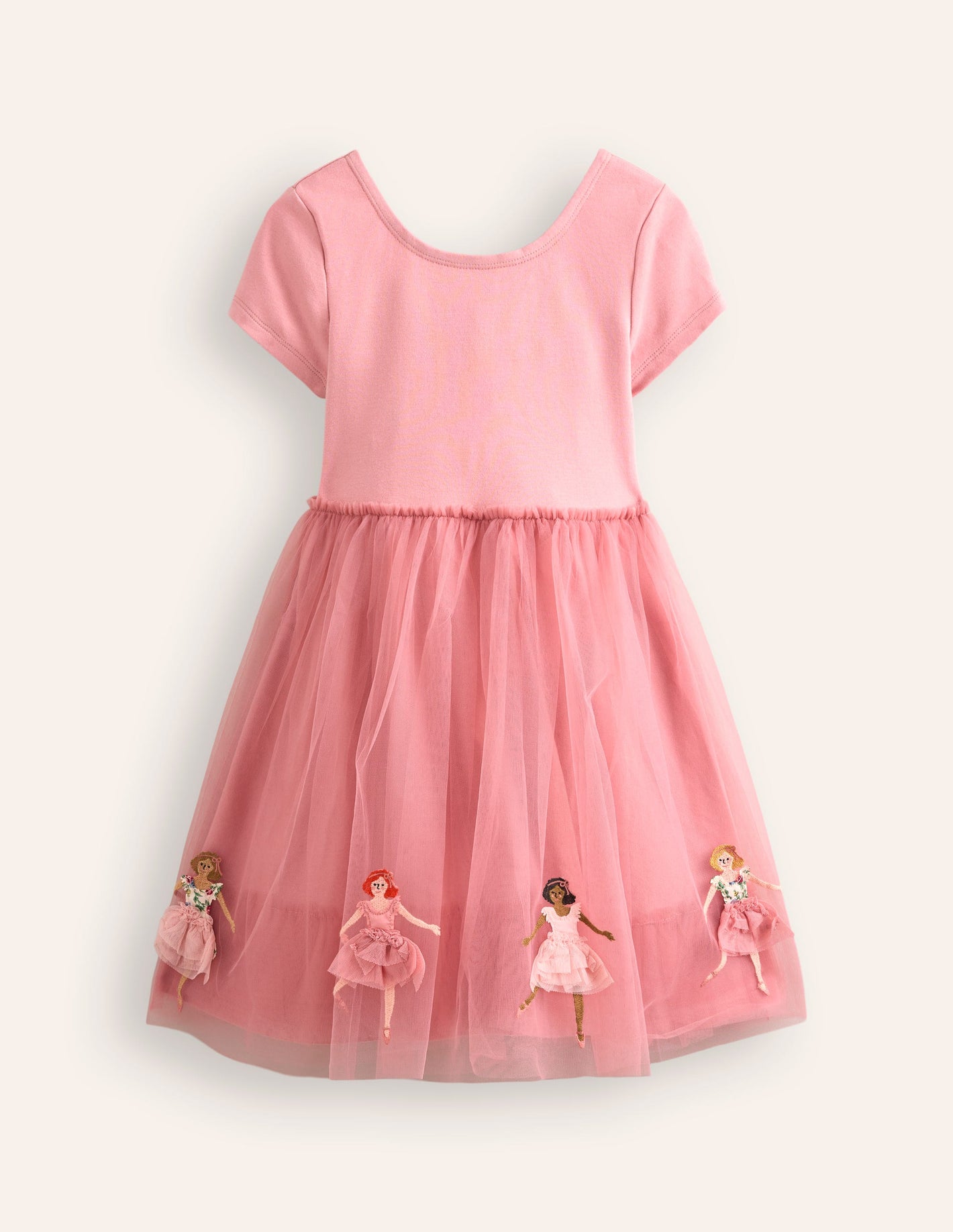 Appliqué Tulle Ballet Dress-Almond Pink Ballerinas