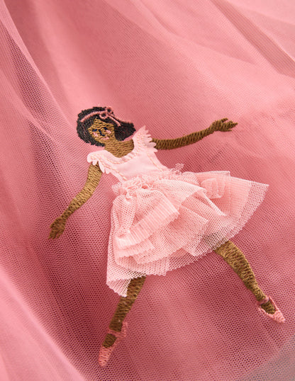 Appliqué Tulle Ballet Dress-Almond Pink Ballerinas