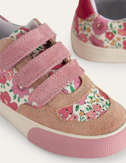 Leather Low Tops-Multi Floral