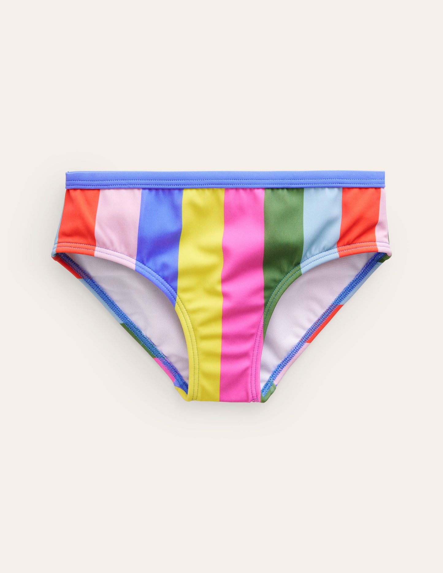 Patterned Bikini Bottoms-Soft Multi Stripe