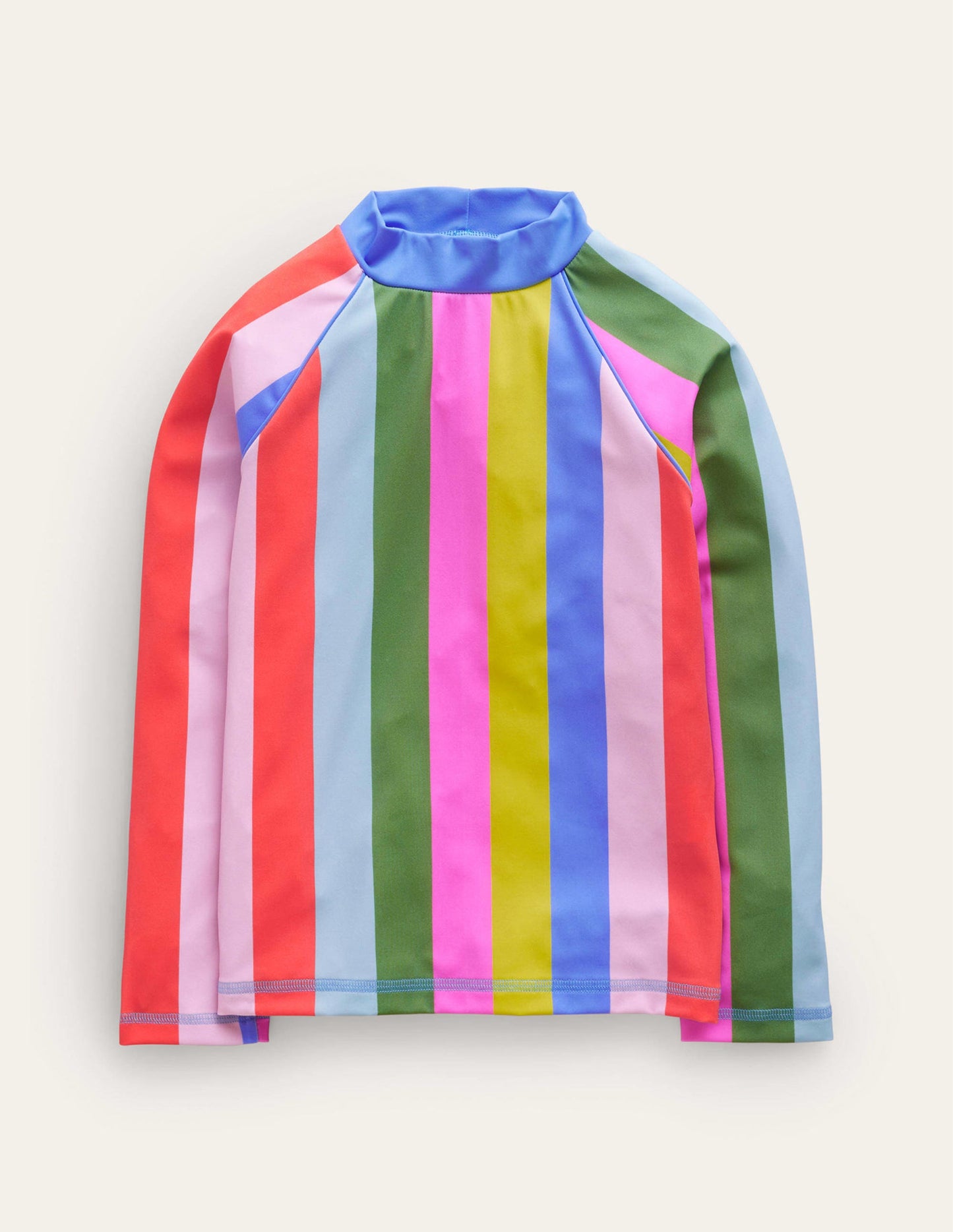 Patterned Rash Vest-Soft Multi Stripe