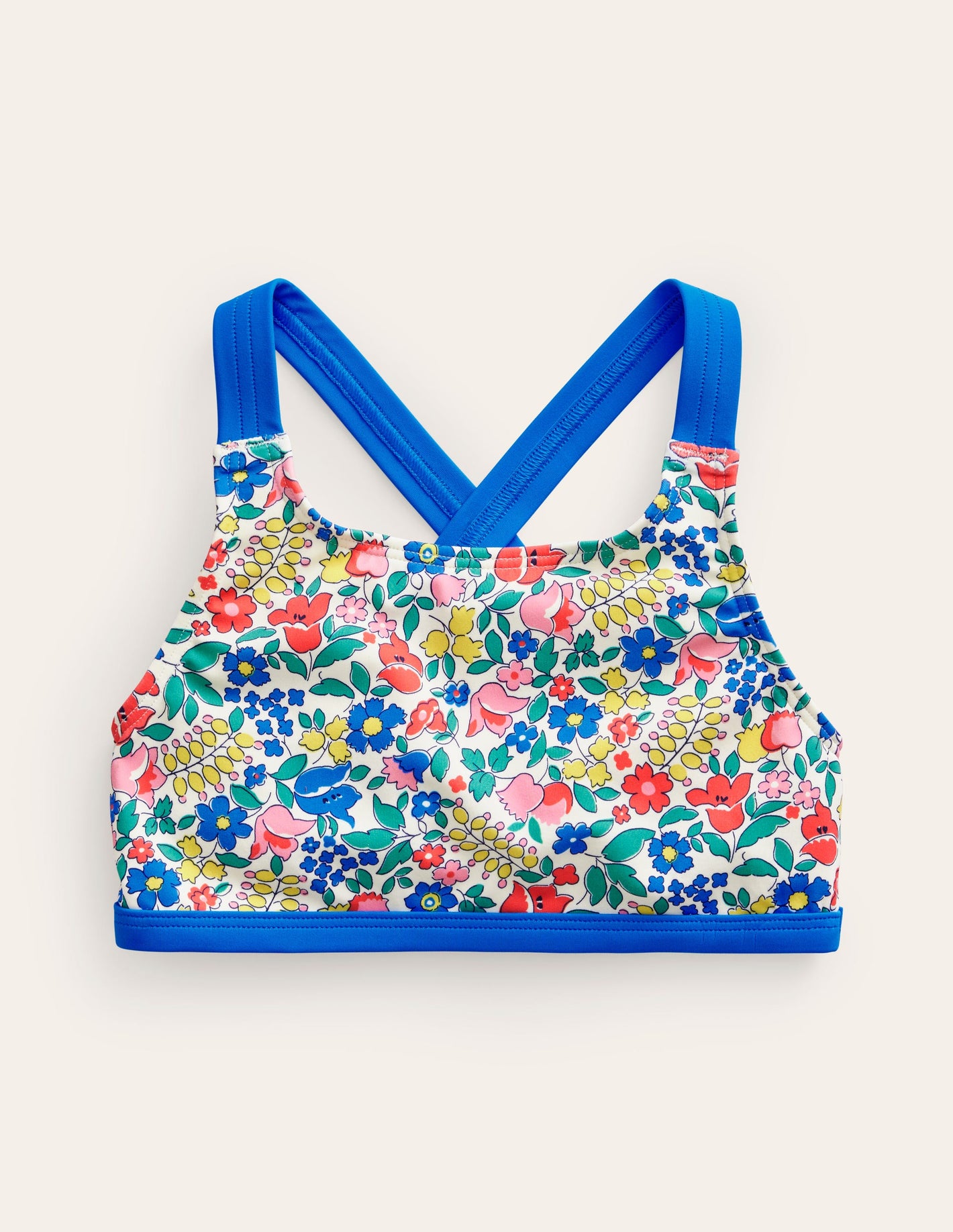 Cross Back Bikini Top-Multi Flowerbed