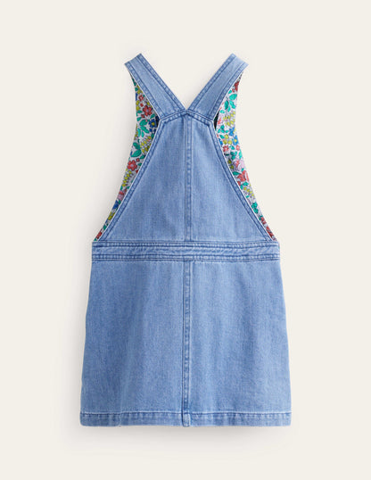 Dungaree Dress-Mid Vintage Denim