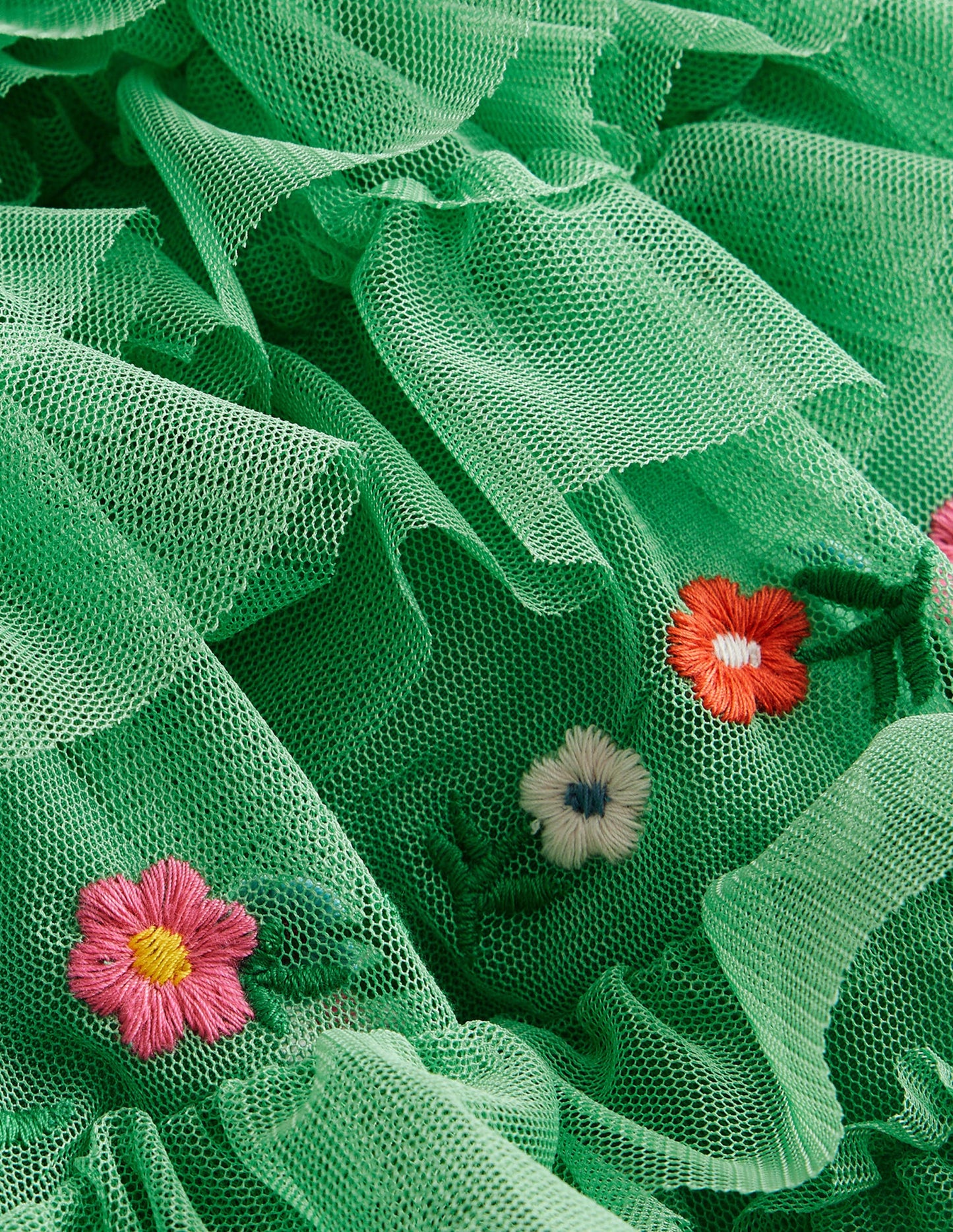 Tulle Ruffle Skirt-Aloe Green